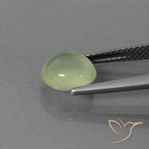 Prehnite Pêra Pêra Verde Natural 2.23ct, oval, Transparente/Translúcido