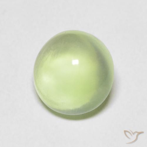 Prehnite Pêra Pêra Verde Natural 1.50ct, Redondo, Transparente