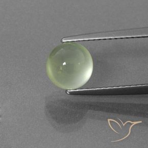 2.12ct Natural Luz verde Prehnite, Redondo, Transparente/Translúcido