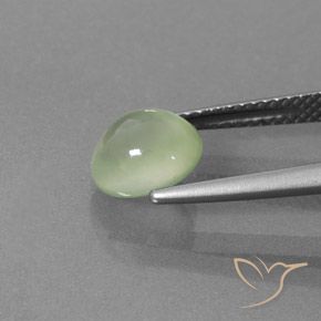 Prehnite Verde pálido Natural 2.14ct, oval, Transparente/Translúcido