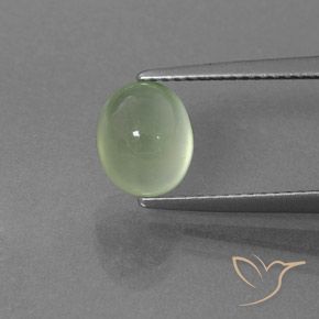 2.33ct Natural Luz verde Prehnite, oval, Transparente/Translúcido