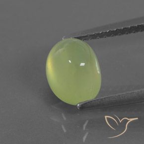 2.18ct Natural Verde limão Prehnite, oval, Transparente/Translúcido