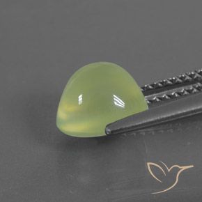 Prehnite Verde limão Natural 2.18ct, oval, Transparente/Translúcido