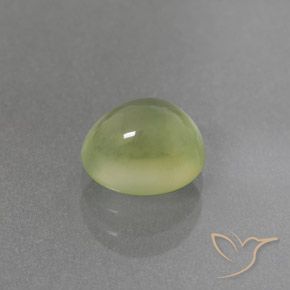 Prehnite Pêra Pêra Verde Natural 2.06ct, oval, Transparente/Translúcido