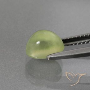 Prehnite Pêra Pêra Verde Natural 2.06ct, oval, Transparente/Translúcido