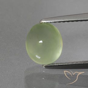 2.65ct Natural Pêra Pêra Verde Prehnite, oval, Transparente/Translúcido