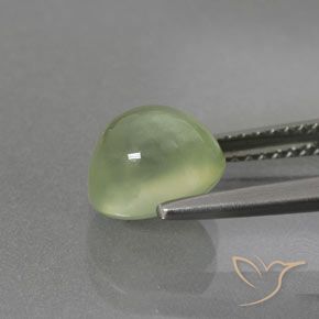 Prehnite Pêra Pêra Verde Natural 2.65ct, oval, Transparente/Translúcido
