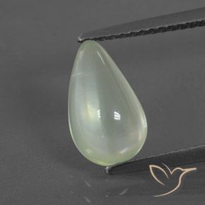 1.99ct Natural Verde muito claro Prehnite, Formato de pêra, Transparente