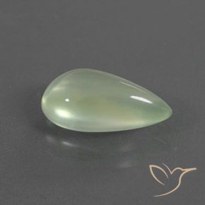 Prehnite Verde muito claro Natural 1.99ct, Formato de pêra, Transparente