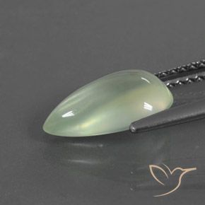 Prehnite Verde muito claro Natural 1.99ct, Formato de pêra, Transparente