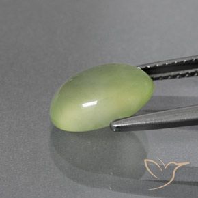 Prehnite Amarelo verde Natural 2.66ct, oval, Transparente/Translúcido