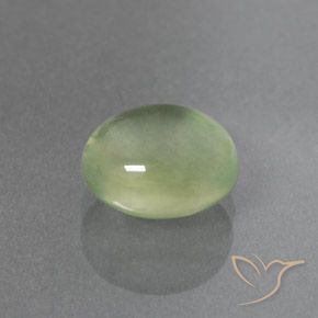 Prehnite Verde pálido Natural 2.94ct, oval, Transparente