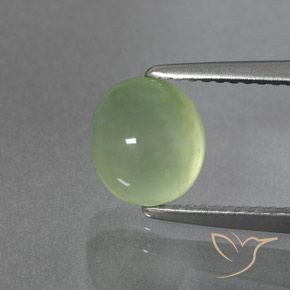 2.85ct Natural Pêra Pêra Verde Prehnite, oval, Transparente/Translúcido