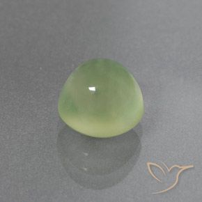 Prehnite Pêra Pêra Verde Natural 2.85ct, oval, Transparente/Translúcido
