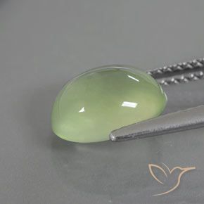 Prehnite Verde limão Natural 2.68ct, oval, Transparente