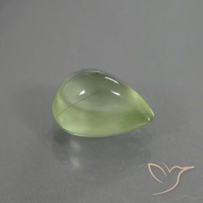 Prehnite Pêra Pêra Verde Natural 1.64ct, Formato de pêra, Transparente/Translúcido