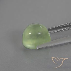 Prehnite Verde limão Natural 1.70ct, oval, Transparente/Translúcido