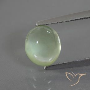 1.67ct Natural Pêra Pêra Verde Prehnite, oval, Transparente/Translúcido