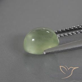 Prehnite Pêra Pêra Verde Natural 1.67ct, oval, Transparente/Translúcido