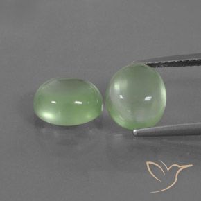 4.98ctw Natural Amarelo Claro Verde Prehnite, oval, Transparente