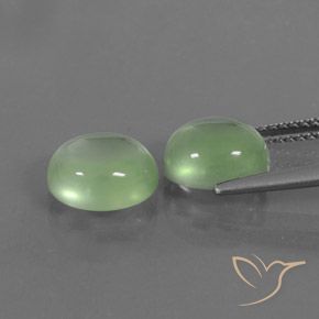 Pedras preciosas de Prehnite Amarelo Claro Verde natural de 4.98 ct, oval, Transparente