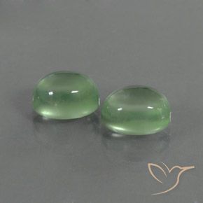 Pedras preciosas de Prehnite verde quente natural de 4.98 ct, oval, Transparente