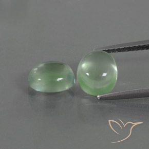 3.82ctw Natural verde quente Prehnite, oval, Transparente