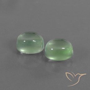 Pedras preciosas de Prehnite Luz verde natural de 4.82 ct, oval, Transparente