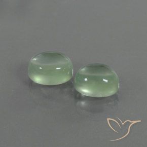 Pedras preciosas de Prehnite Luz verde natural de 4.03 ct, oval, Transparente