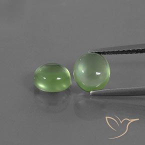 2.86ctw Natural verde pêra Prehnite, oval, Transparente