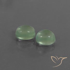Pedras preciosas de Prehnite Amarelo Claro Verde natural de 3.34 ct, oval, Transparente