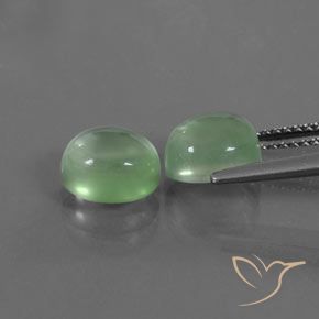 Pedras preciosas de Prehnite Amarelo verde natural de 4.62 ct, oval, Transparente