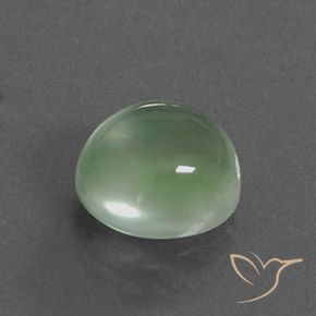 Prehnite Verde limão Natural 4.17ct, oval, Transparente