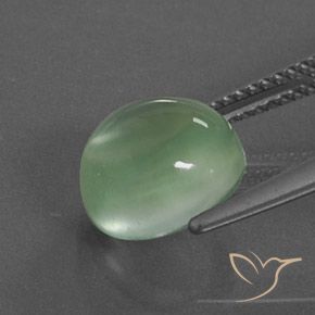 Prehnite Verde limão Natural 4.17ct, oval, Transparente
