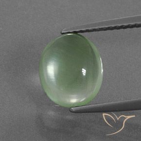 3.17ct Natural Verde Pêra Claro Prehnite, oval, Transparente