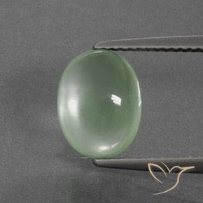 3.36ct Natural Luz verde Prehnite, oval, Transparente