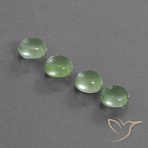 5.58ctw Natural Verde limão Prehnite, oval, Transparente