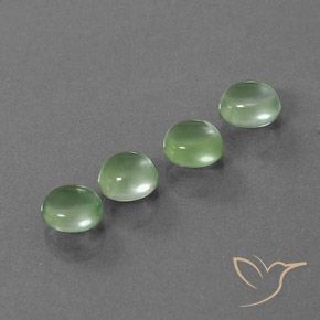 Pedras preciosas de Prehnite Verde limão natural de 5.58 ct, oval, Transparente
