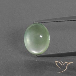 3.22ct Natural Amarelo Claro Verde Prehnite, oval, Transparente