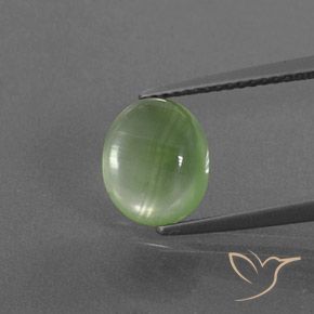 3.16ct Natural Verde amarelado Prehnite, oval, Transparente