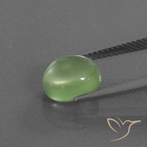 Prehnite Verde amarelado Natural 3.16ct, oval, Transparente