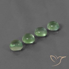 Pedras preciosas de Prehnite verde pêra natural de 5.49 ct, oval, Transparente