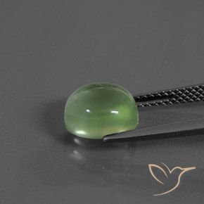 Prehnite Verde amarelado Natural 3.38ct, oval, Transparente