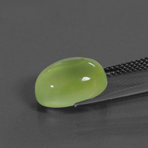Prehnita verde natural 5,82ct, transparente, transparente/translúcido