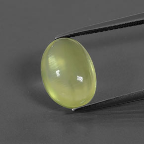 Prehnita verde natural 4,46ct, transparente, transparente/translúcido
