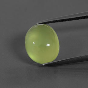 Prehnita verde natural 4,38ct, transparente, transparente/translúcido