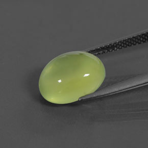 Prehnita verde natural 4,38ct, transparente, transparente/translúcido