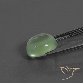 Prehnite Verde amarelado claro Natural 2.25ct, oval, Transparente