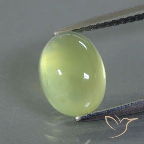 2.74ct Natural Luz amarela Prehnite, oval, Transparente/Translúcido