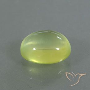 Prehnite Amarelo limão claro Natural 2.35ct, oval, Transparente/Translúcido